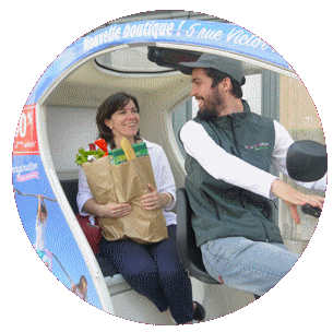 Vélotaxi, livraison, visite insolite Vélotaxi, livraison, visite insolite